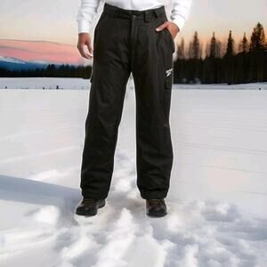NWT Reebok Men’s L Black Insulated Snow Ski Pants Outdoor Waterproof Warm